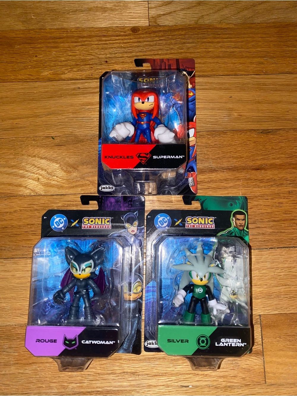 DC Comics X Sonic The Hedgehog Figurines Lot of 3